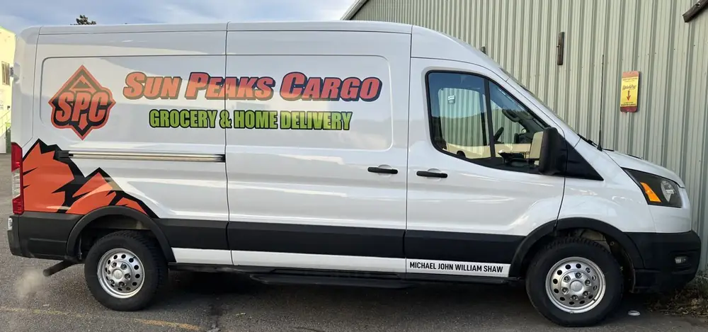 The Sun Peaks Cargo grocery and home delivery van